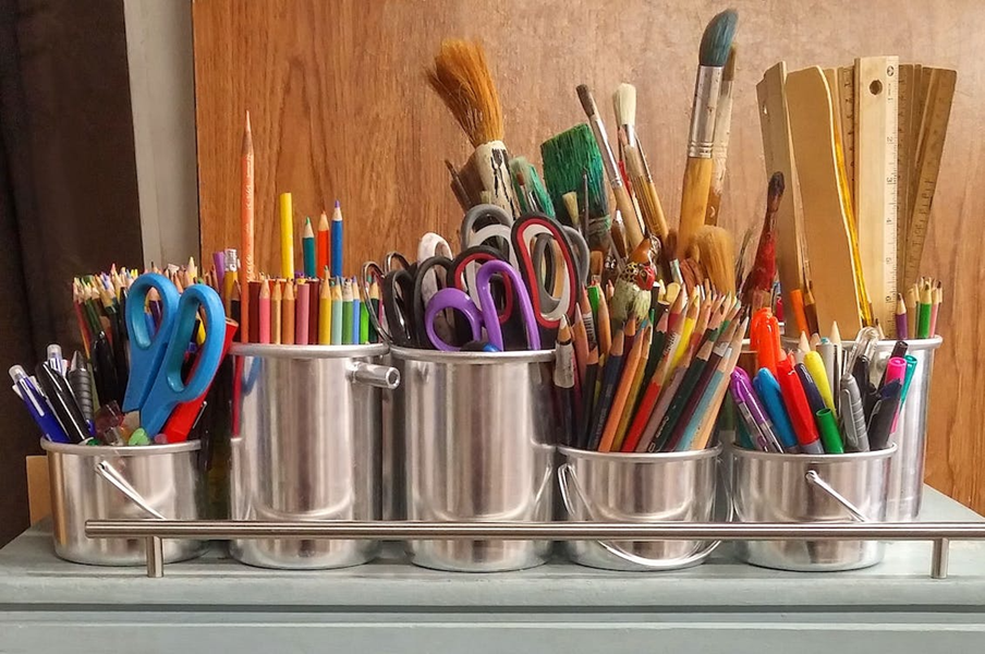 Crafts Night stock image